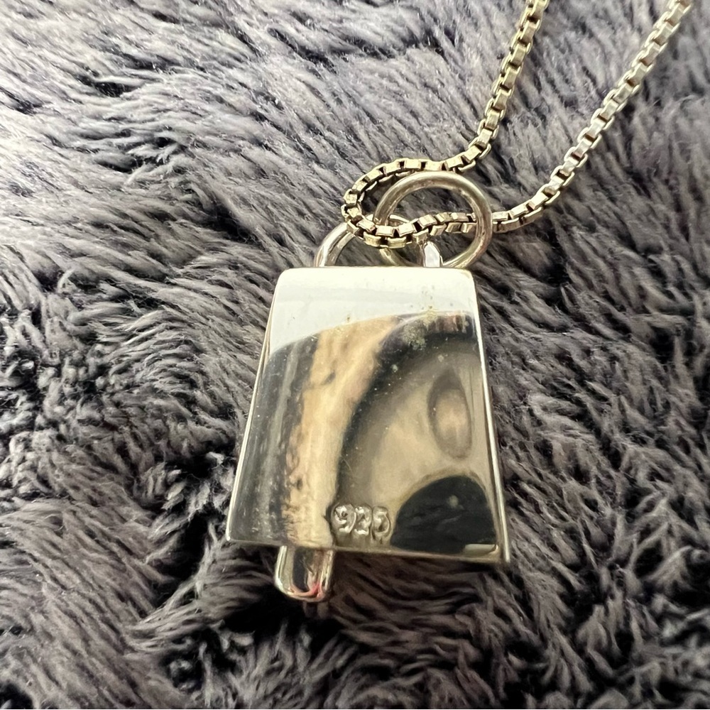 2002 Salt Lake Winter Official Olympics Sterling Micro Cheering Bell Necklace - Picture 4 of 8